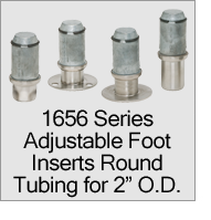 1656 Series Foot Inserts for 2" O.D. Round Tubing