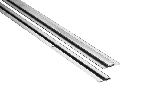 Stainless Steel Wall Divider Bar Strip for Stainless Steel Sheet 96 8 FT Mild Molding 16-24 Ga Backsplash Accessories 4 Pack of Divider Bars 