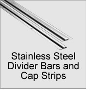 Stainless Steel Divider Bars and Cap Strips