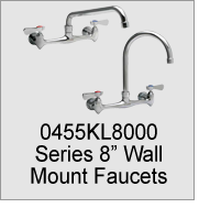 0455KL8000 Series 8" Wall Mount Faucets