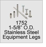 1752HD 1-5/8" OD Stainless Steel Legs